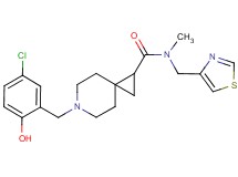 6-(5-chloro-2-hydroxybenzyl)-N-methyl-N-(1,3-thiazol-4-ylmethyl)-6-azaspiro[2.5]octane-1-carboxamide