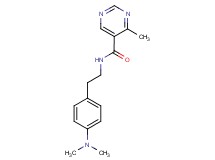N-{2-[4-(dimethylamino)phenyl]ethyl}-4-methylpyrimidine-5-carboxamide