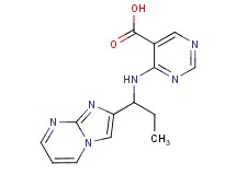 4-[(1-imidazo[1,2-a]pyrimidin-2-ylpropyl)amino]pyrimidine-5-carboxylic acid