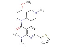 2-(dimethylamino)-N-(3-methoxypropyl)-N-(1-methyl-4-piperidinyl)-6-(2-thienyl)nicotinamide