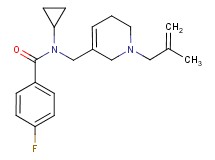 N-cyclopropyl-4-fluoro-N-{[1-(2-methylprop-2-en-1-yl)-1,2,5,6-tetrahydropyridin-3-yl]methyl}benzamide