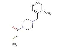 1-(2-methylbenzyl)-4-[(methylthio)acetyl]piperazine