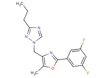 1-{[2-(3,5-difluorophenyl)-5-methyl-1,3-oxazol-4-yl]methyl}-3-propyl-1H-1,2,4-triazole
