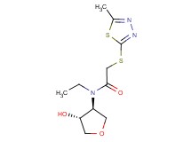 N-ethyl-N-[(3S*,4R*)-4-hydroxytetrahydrofuran-3-yl]-2-[(5-methyl-1,3,4-thiadiazol-2-yl)thio]acetamide