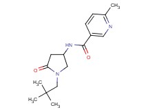 N-[1-(2,2-dimethylpropyl)-5-oxo-3-pyrrolidinyl]-6-methylnicotinamide