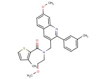 N-(2-methoxyethyl)-N-{[7-methoxy-2-(3-methylphenyl)-3-quinolinyl]methyl}-3-methyl-2-thiophenecarboxamide
