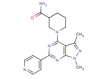 1-[1,3-dimethyl-6-(4-pyridinyl)-1H-pyrazolo[3,4-d]pyrimidin-4-yl]-3-piperidinecarboxamide