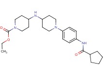 ethyl 4-[(1-{4-[(cyclopentylcarbonyl)amino]phenyl}-4-piperidinyl)amino]-1-piperidinecarboxylate