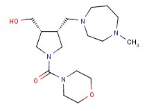 [(3R*,4R*)-4-[(4-methyl-1,4-diazepan-1-yl)methyl]-1-(4-morpholinylcarbonyl)-3-pyrrolidinyl]methanol