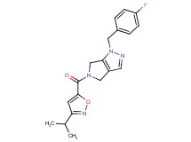 1-(4-fluorobenzyl)-5-[(3-isopropylisoxazol-5-yl)carbonyl]-1,4,5,6-tetrahydropyrrolo[3,4-c]pyrazole