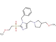 1-benzyl-2-[(2-methoxyethyl)sulfonyl]-5-{[3-(methoxymethyl)-1-pyrrolidinyl]methyl}-1H-imidazole