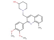 1-{[2-(3,4-dimethoxyphenyl)-8-methyl-3-quinolinyl]methyl}-3-piperidinol