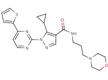 5-cyclopropyl-N-[3-(4-morpholinyl)propyl]-1-[4-(2-thienyl)-2-pyrimidinyl]-1H-pyrazole-4-carboxamide