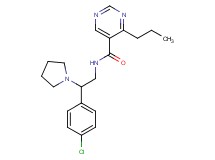N-[2-(4-chlorophenyl)-2-pyrrolidin-1-ylethyl]-4-propylpyrimidine-5-carboxamide