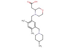(4-{2,4-dimethyl-5-[(4-methyl-1-piperidinyl)methyl]benzyl}-3-morpholinyl)acetic acid