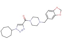 1-(1,3-benzodioxol-5-ylmethyl)-4-[(1-cycloheptyl-1H-1,2,3-triazol-4-yl)carbonyl]piperazine