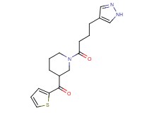 {1-[4-(1H-pyrazol-4-yl)butanoyl]piperidin-3-yl}(2-thienyl)methanone