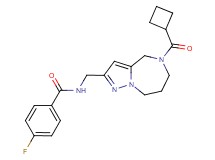 N-{[5-(cyclobutylcarbonyl)-5,6,7,8-tetrahydro-4H-pyrazolo[1,5-a][1,4]diazepin-2-yl]methyl}-4-fluorobenzamide