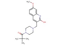 3-{[4-(2,2-dimethylpropanoyl)-1-piperazinyl]methyl}-7-methoxy-2-quinolinol
