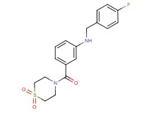 3-[(1,1-dioxidothiomorpholin-4-yl)carbonyl]-N-(4-fluorobenzyl)aniline