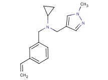 N-[(1-methyl-1H-pyrazol-4-yl)methyl]-N-(3-vinylbenzyl)cyclopropanamine