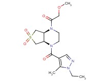 (4aS*,7aR*)-1-[(1-ethyl-5-methyl-1H-pyrazol-4-yl)carbonyl]-4-(methoxyacetyl)octahydrothieno[3,4-b]pyrazine 6,6-dioxide
