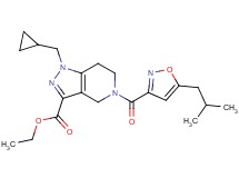 ethyl 1-(cyclopropylmethyl)-5-[(5-isobutyl-3-isoxazolyl)carbonyl]-4,5,6,7-tetrahydro-1H-pyrazolo[4,3-c]pyridine-3-carboxylate