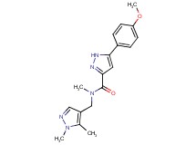 N-[(1,5-dimethyl-1H-pyrazol-4-yl)methyl]-5-(4-methoxyphenyl)-N-methyl-1H-pyrazole-3-carboxamide