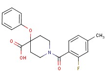 1-(2-fluoro-4-methylbenzoyl)-4-phenoxypiperidine-4-carboxylic acid