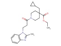 ethyl 4-(cyclopropylmethyl)-1-[3-(2-methyl-1H-benzimidazol-1-yl)propanoyl]-4-piperidinecarboxylate
