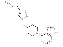 6-(4-{[4-(methoxymethyl)-1H-1,2,3-triazol-1-yl]methyl}piperidin-1-yl)-9H-purine