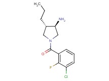 (3R*,4S*)-1-(3-chloro-2-fluorobenzoyl)-4-propyl-3-pyrrolidinamine