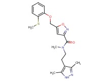 N-[2-(3,5-dimethyl-1H-pyrazol-4-yl)ethyl]-N-methyl-5-{[2-(methylthio)phenoxy]methyl}-3-isoxazolecarboxamide