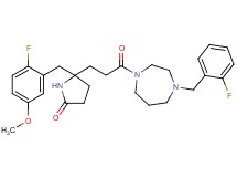 5-{3-[4-(2-fluorobenzyl)-1,4-diazepan-1-yl]-3-oxopropyl}-5-(2-fluoro-5-methoxybenzyl)-2-pyrrolidinone