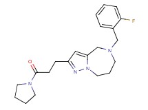 5-(2-fluorobenzyl)-2-[3-oxo-3-(1-pyrrolidinyl)propyl]-5,6,7,8-tetrahydro-4H-pyrazolo[1,5-a][1,4]diazepine