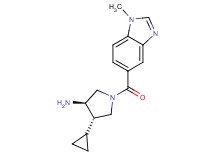 (3R*,4S*)-4-cyclopropyl-1-[(1-methyl-1H-benzimidazol-5-yl)carbonyl]pyrrolidin-3-amine