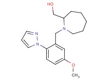 {1-[5-methoxy-2-(1H-pyrazol-1-yl)benzyl]azepan-2-yl}methanol