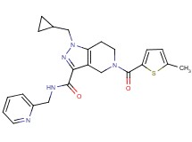 1-(cyclopropylmethyl)-5-[(5-methyl-2-thienyl)carbonyl]-N-(2-pyridinylmethyl)-4,5,6,7-tetrahydro-1H-pyrazolo[4,3-c]pyridine-3-carboxamide