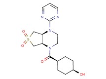 cis-4-{[(4aS*,7aR*)-6,6-dioxido-4-pyrimidin-2-ylhexahydrothieno[3,4-b]pyrazin-1(2H)-yl]carbonyl}cyclohexanol