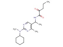 N-(1-{2-[cyclohexyl(methyl)amino]-4-methylpyrimidin-5-yl}ethyl)-2-oxopentanamide