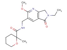 N-[(6-ethyl-2-methoxy-5-oxo-6,7-dihydro-5H-pyrrolo[3,4-b]pyridin-3-yl)methyl]-2-methyltetrahydro-2H-pyran-2-carboxamide