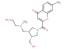 2-{[(3R*,4R*)-3-{[(2-hydroxyethyl)(methyl)amino]methyl}-4-(hydroxymethyl)pyrrolidin-1-yl]carbonyl}-7-methyl-4H-chromen-4-one