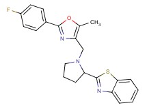 2-(1-{[2-(4-fluorophenyl)-5-methyl-1,3-oxazol-4-yl]methyl}-2-pyrrolidinyl)-1,3-benzothiazole