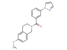 6-(methylthio)-2-[3-(1H-pyrazol-1-yl)benzoyl]-1,2,3,4-tetrahydroisoquinoline