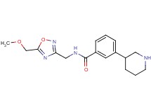 N-{[5-(methoxymethyl)-1,2,4-oxadiazol-3-yl]methyl}-3-piperidin-3-ylbenzamide