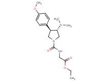 ethyl N-{[(3S*,4R*)-3-(dimethylamino)-4-(4-methoxyphenyl)-1-pyrrolidinyl]carbonyl}glycinate