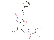 5-{1-[(2E)-2-methyl-2-butenoyl]-4-piperidinyl}-5-propyl-3-[2-(2-thienyl)ethyl]-2,4-imidazolidinedione