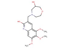 3-[(6-hydroxy-1,4-oxazepan-4-yl)methyl]-5,6,7-trimethoxy-2-quinolinol