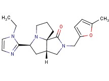 (3aS*,5S*,9aS*)-5-(1-ethyl-1H-imidazol-2-yl)-2-[(5-methyl-2-furyl)methyl]hexahydro-7H-pyrrolo[3,4-g]pyrrolizin-1(2H)-one