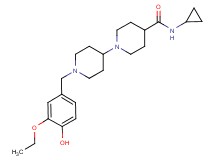 N-cyclopropyl-1'-(3-ethoxy-4-hydroxybenzyl)-1,4'-bipiperidine-4-carboxamide
